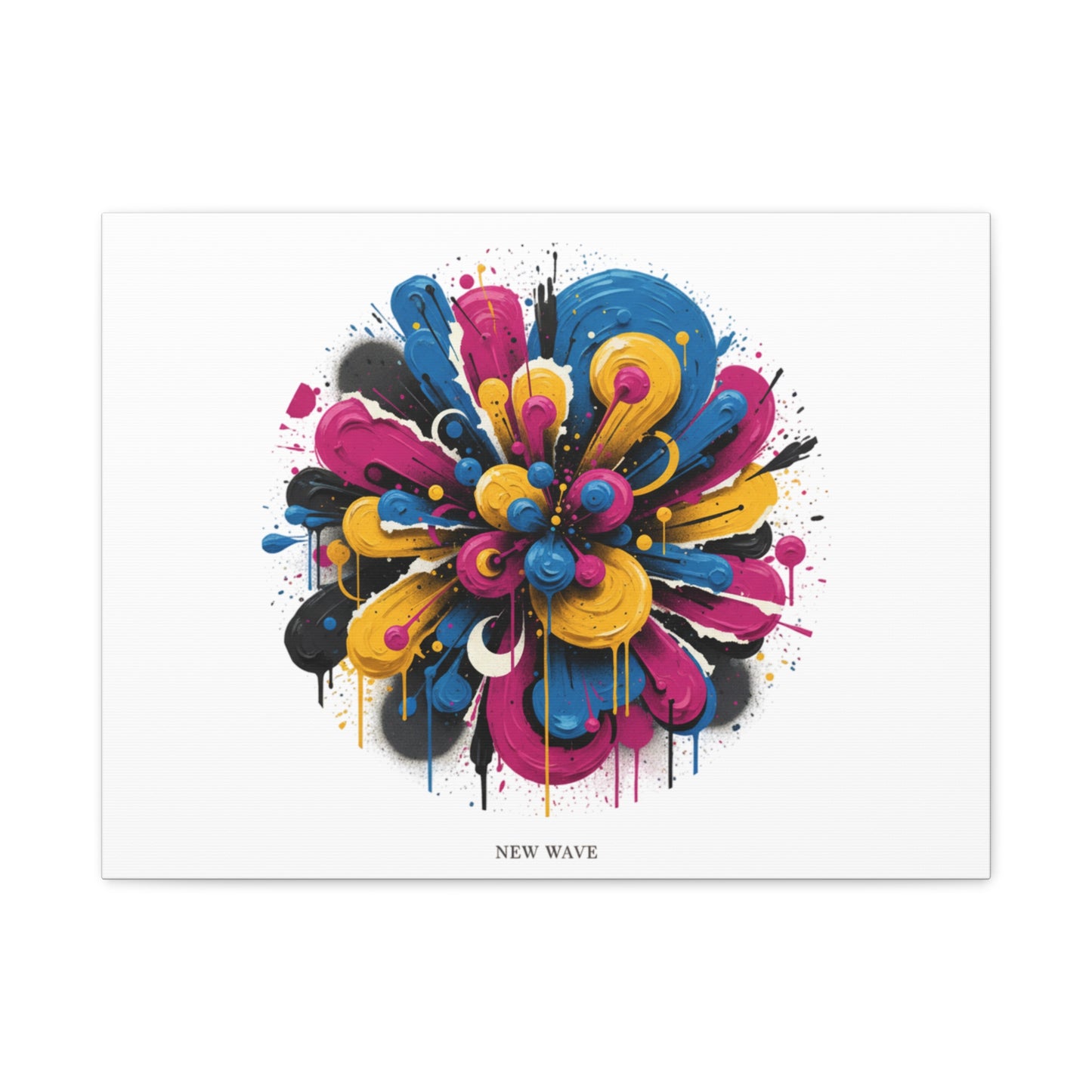 Painterly Abstract Floral Canvas, Matte Stretched Wall Art | Craft Maximalism