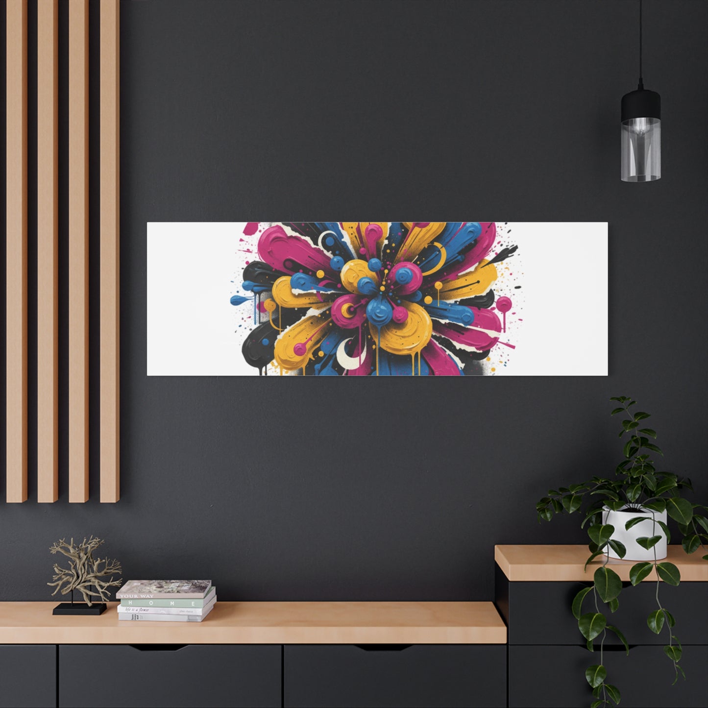 Painterly Abstract Floral Canvas, Matte Stretched Wall Art | Craft Maximalism