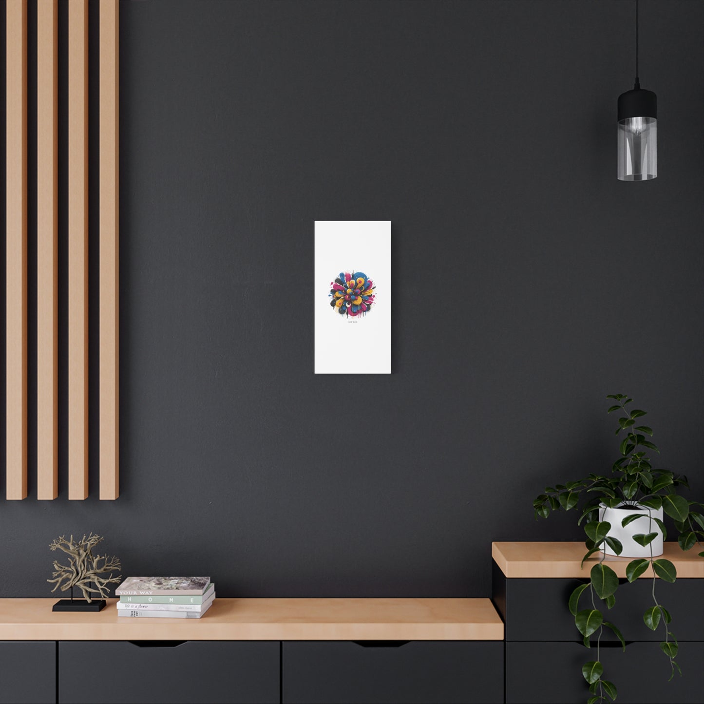 Painterly Abstract Floral Canvas, Matte Stretched Wall Art | Craft Maximalism