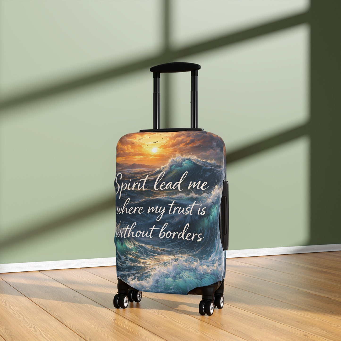 “Spirit Lead Me”Luggage Cover — Christian Faith Travel Protector