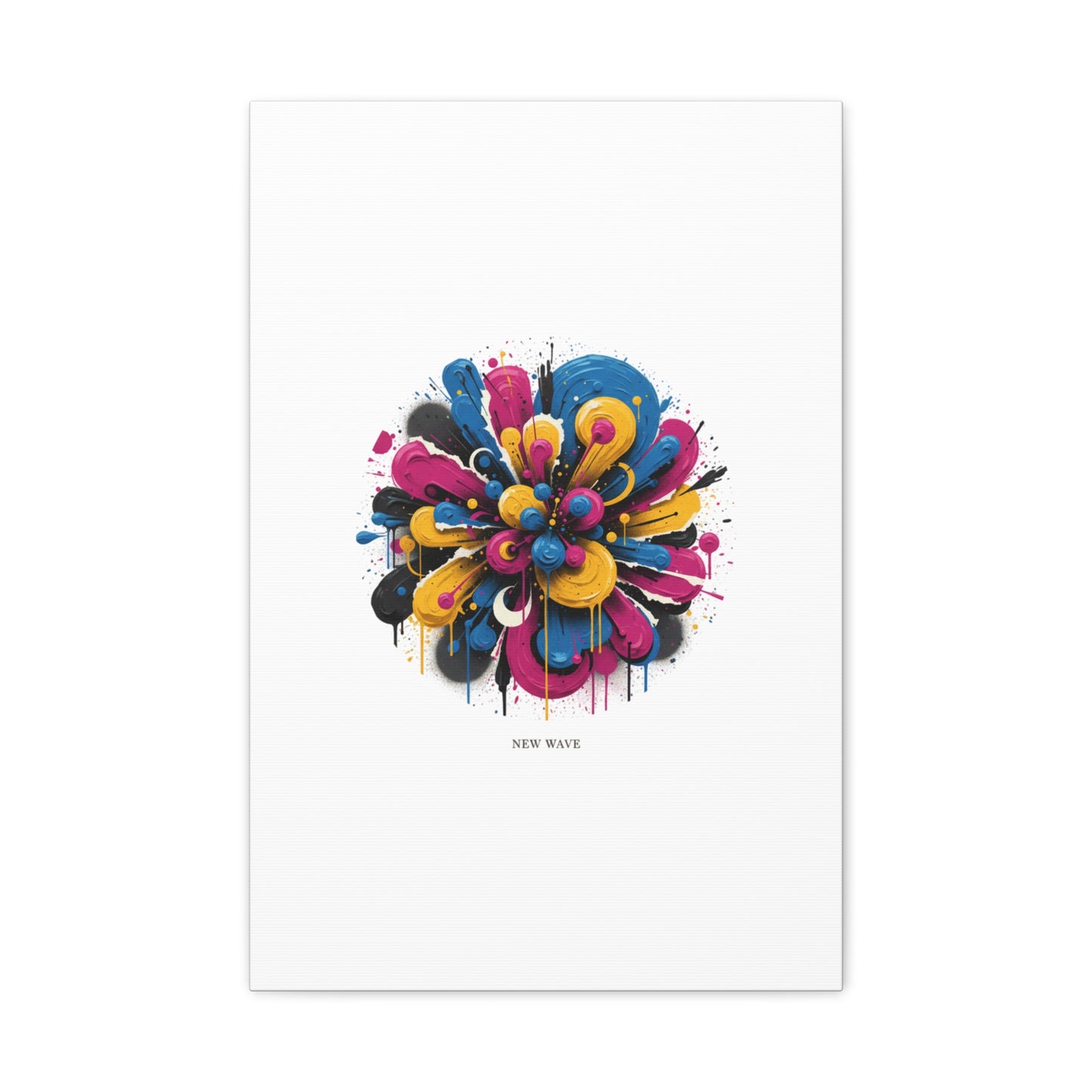 Painterly Abstract Floral Canvas, Matte Stretched Wall Art | Craft Maximalism