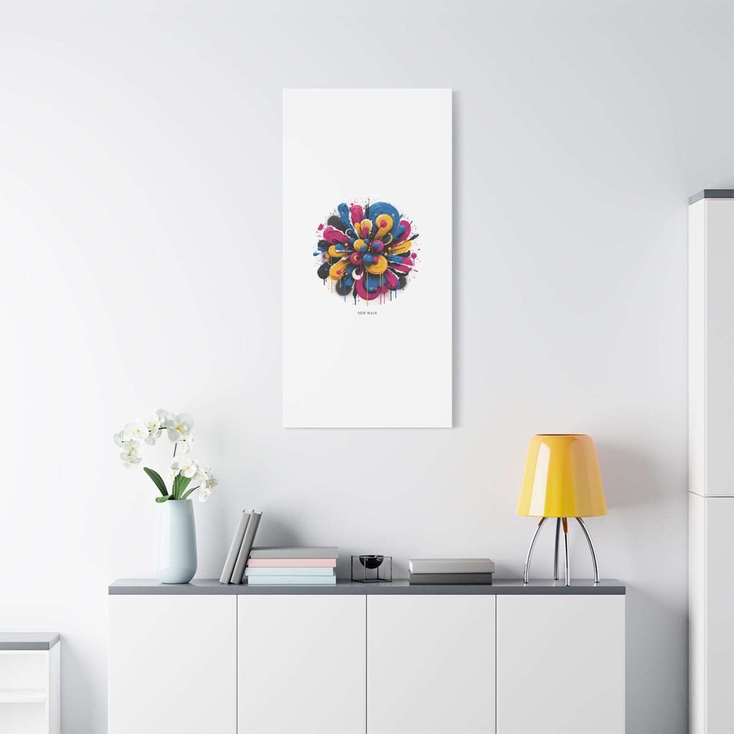 Painterly Abstract Floral Canvas, Matte Stretched Wall Art | Craft Maximalism