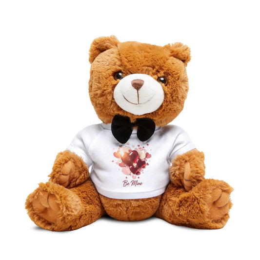 Valentine’s Teddy Bear Plush with 'Happy Valentine's' T‑Shirt