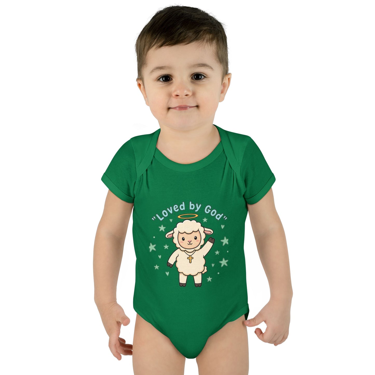 Loved by God Lamb Infant Bodysuit