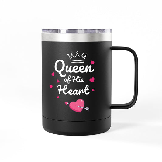 Queen of His Heart/ King of Her Heart -15oz Travel Mug Tumbler