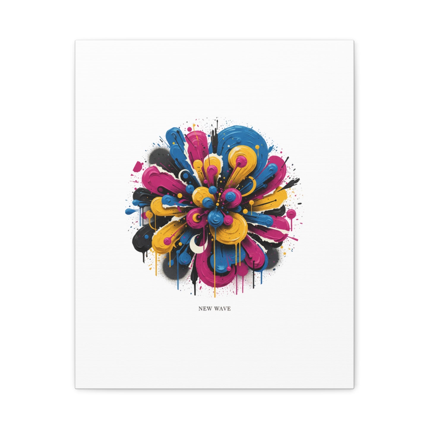 Painterly Abstract Floral Canvas, Matte Stretched Wall Art | Craft Maximalism