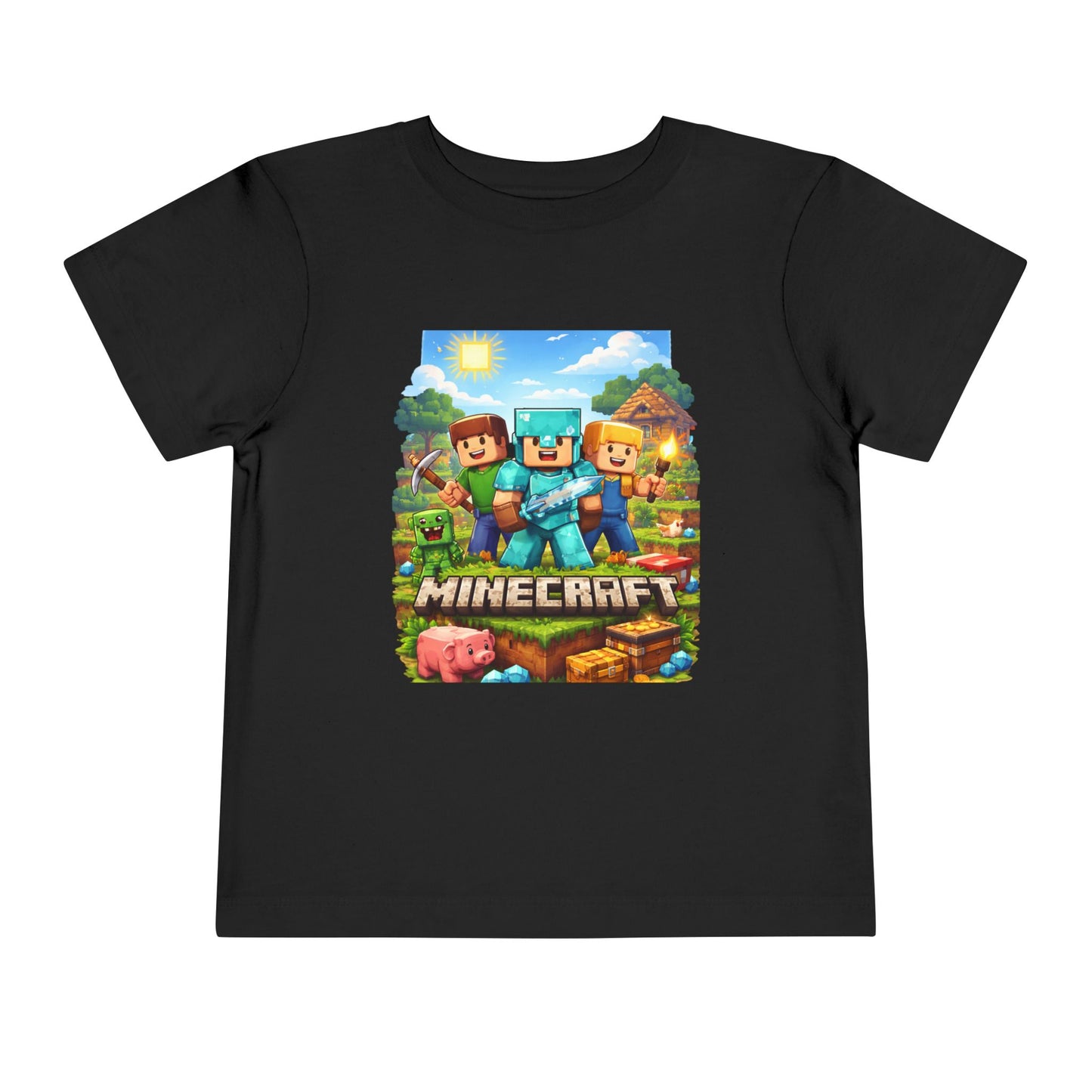 Toddler Short Sleeve Tee- “Minecraft themed”