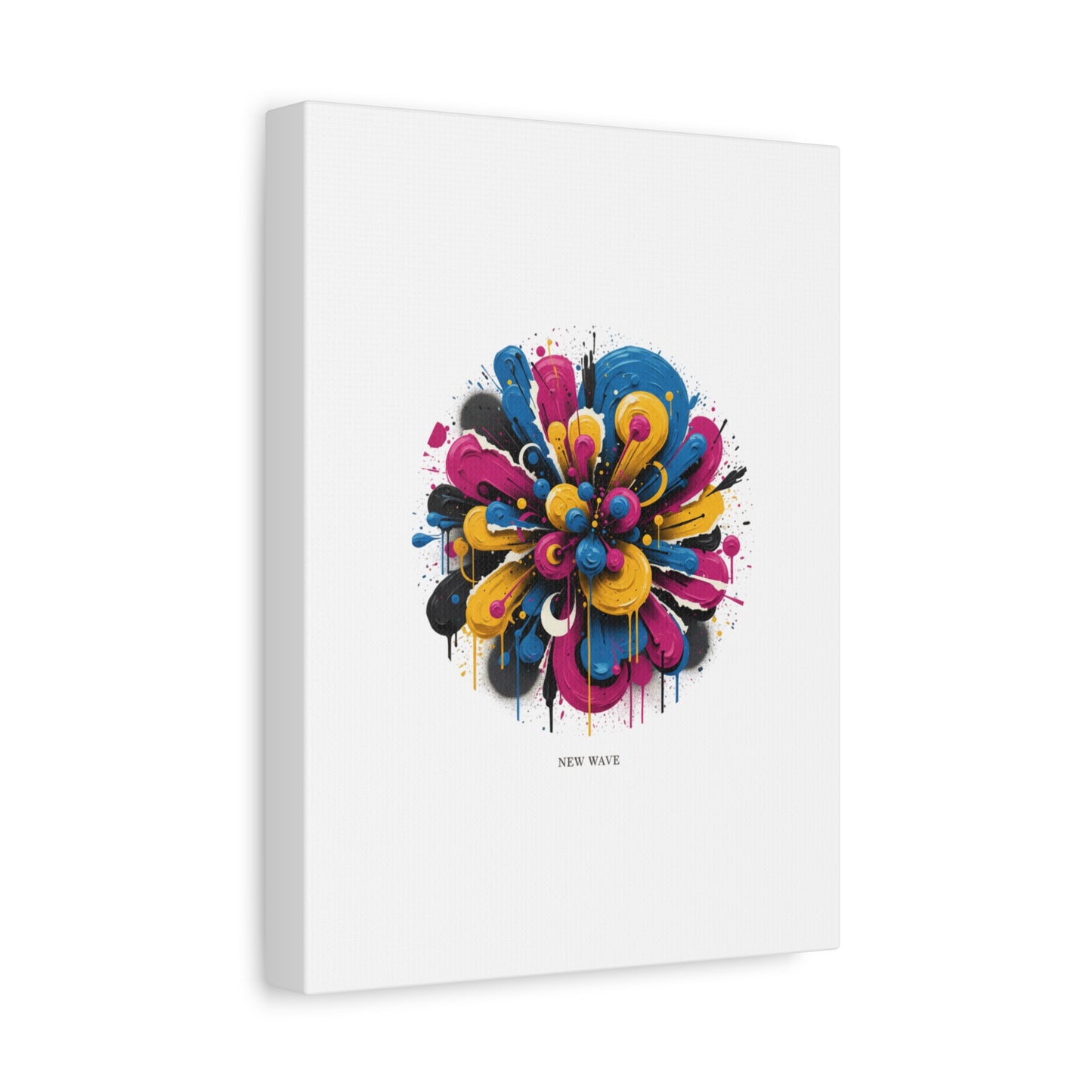 Painterly Abstract Floral Canvas, Matte Stretched Wall Art | Craft Maximalism