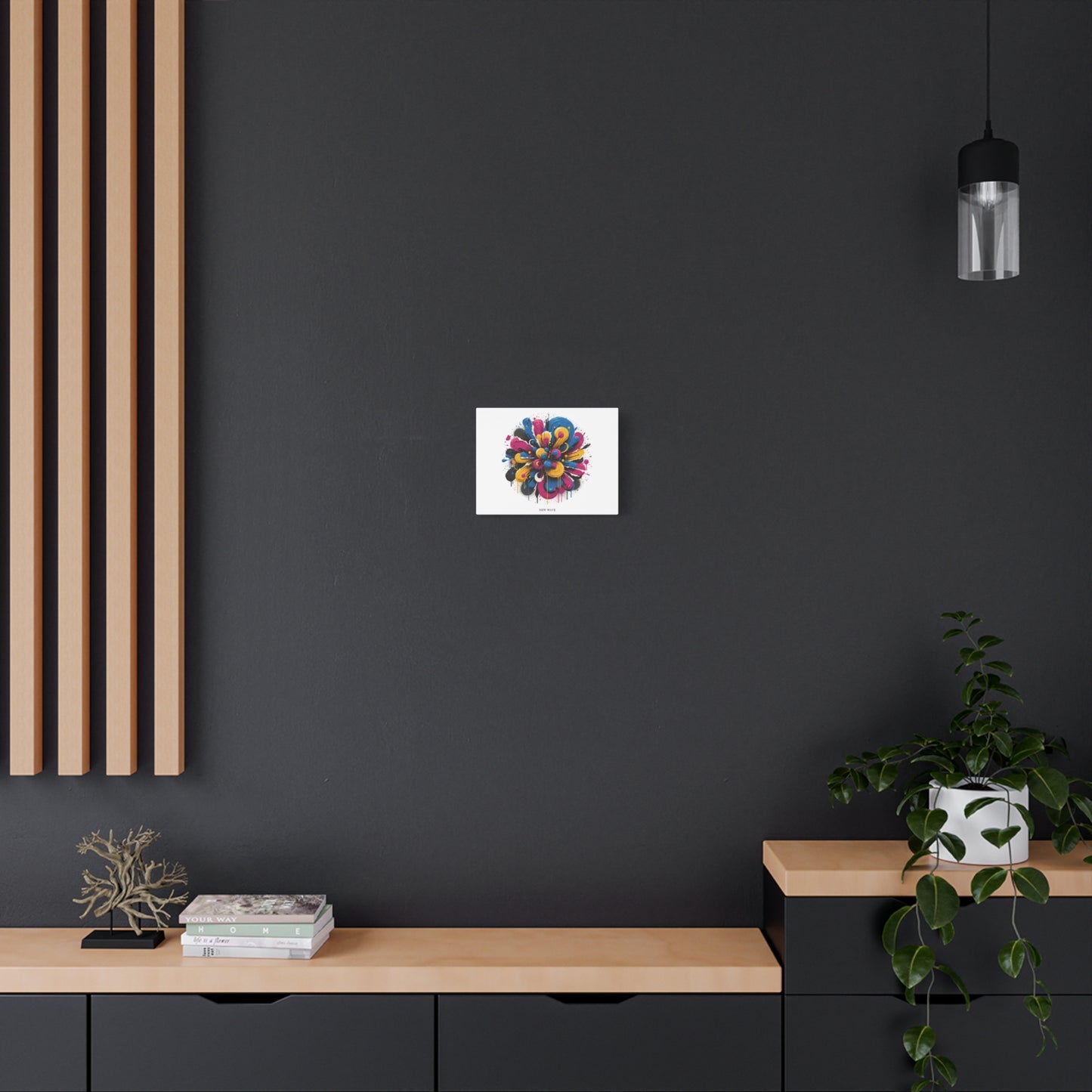 Painterly Abstract Floral Canvas, Matte Stretched Wall Art | Craft Maximalism