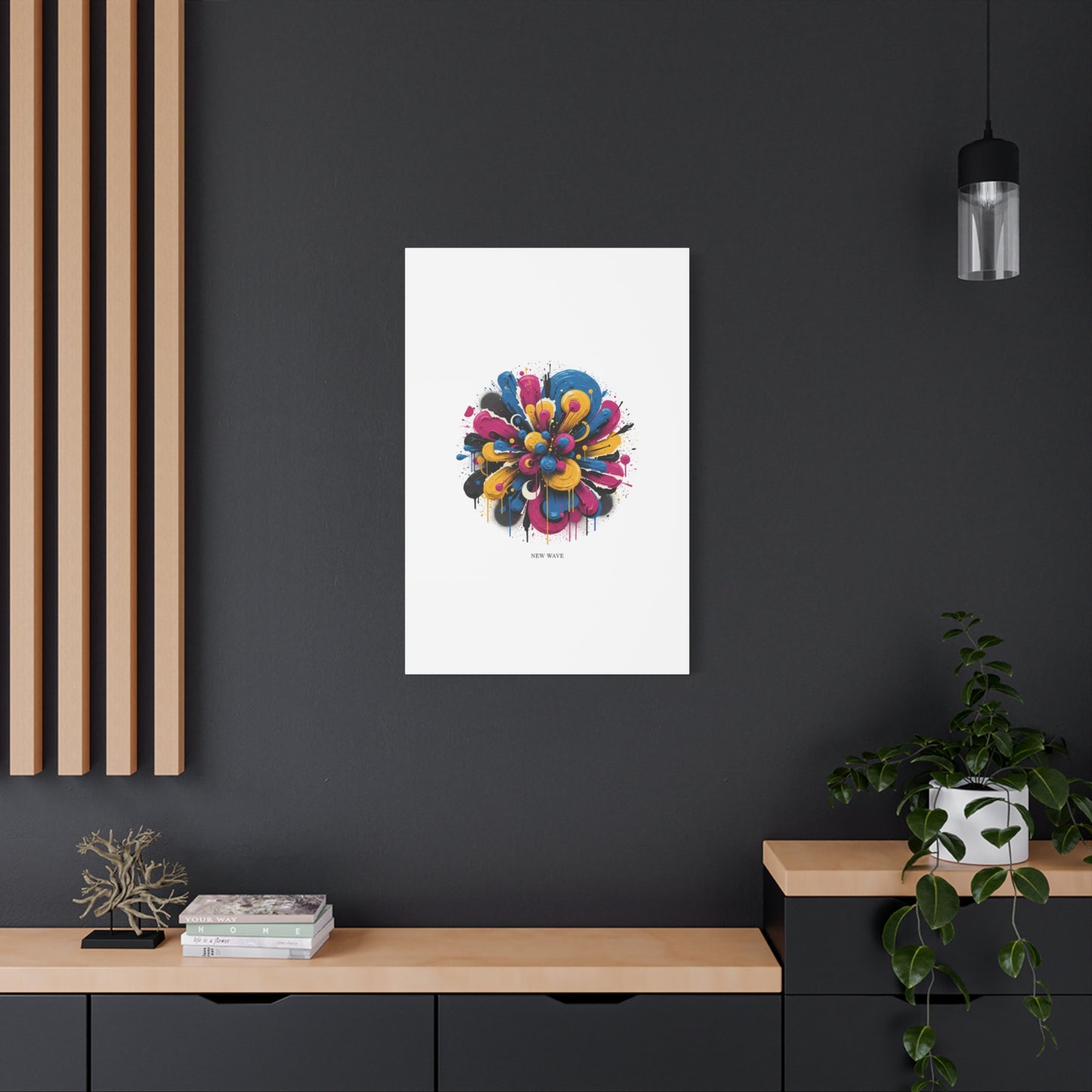 Painterly Abstract Floral Canvas, Matte Stretched Wall Art | Craft Maximalism