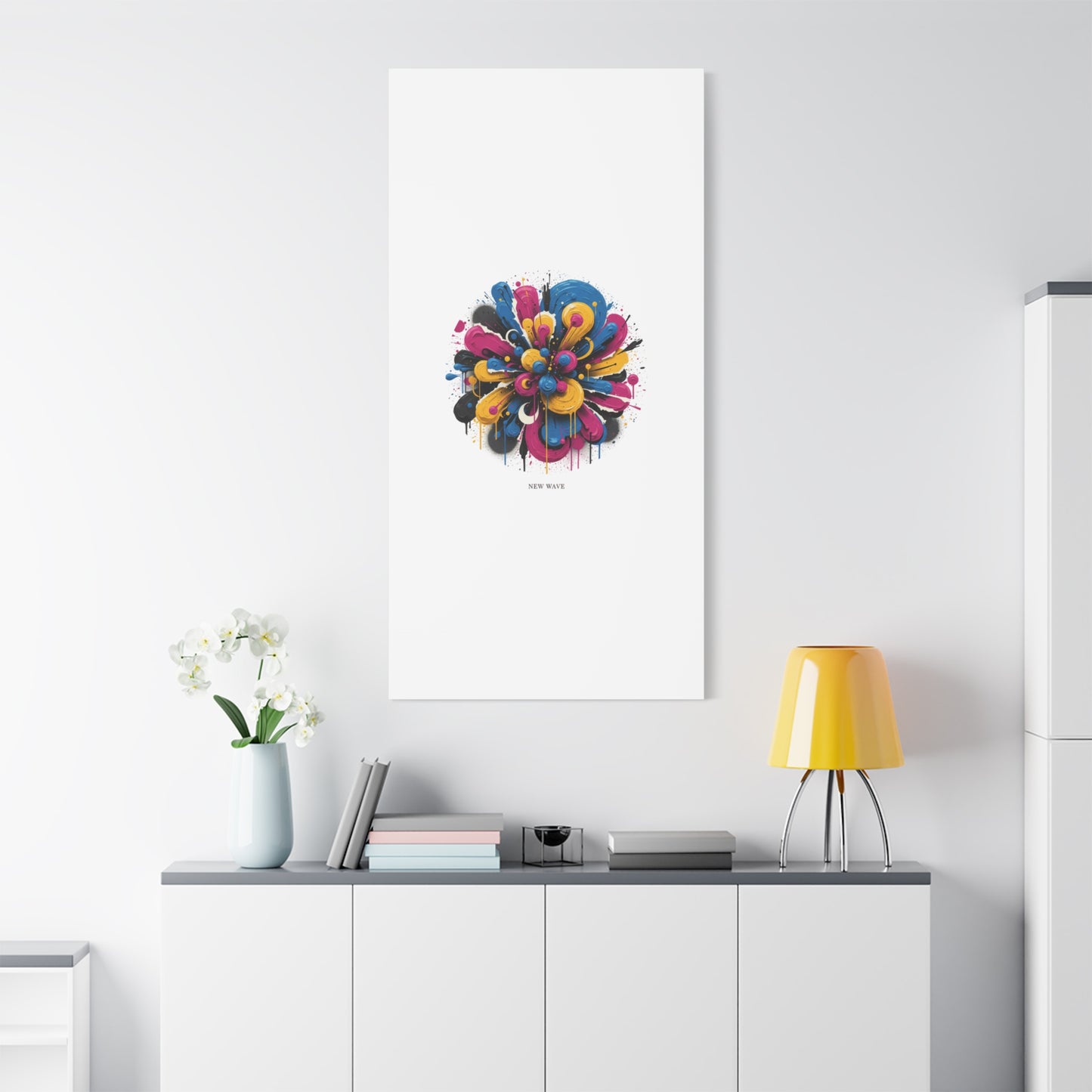 Painterly Abstract Floral Canvas, Matte Stretched Wall Art | Craft Maximalism