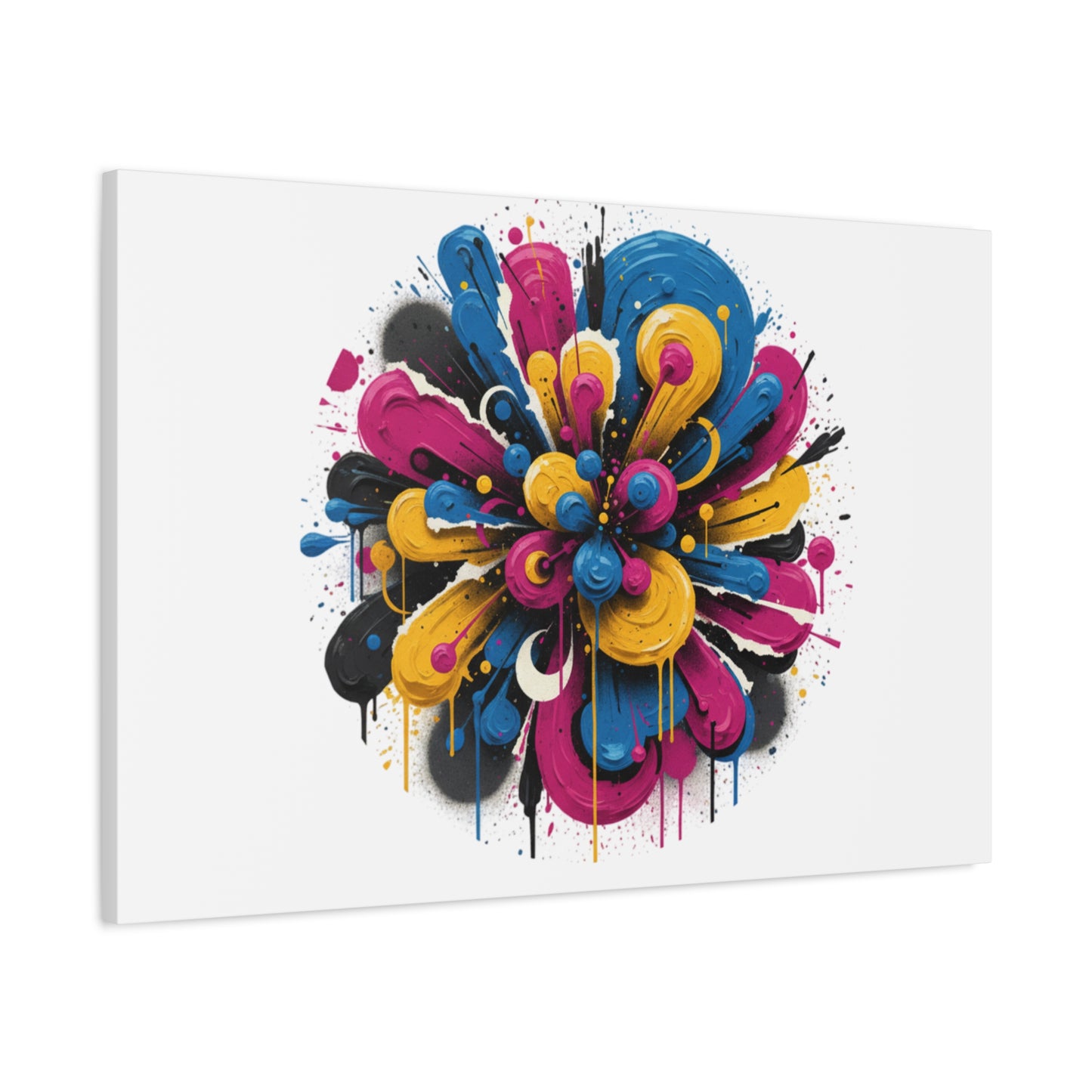 Painterly Abstract Floral Canvas, Matte Stretched Wall Art | Craft Maximalism