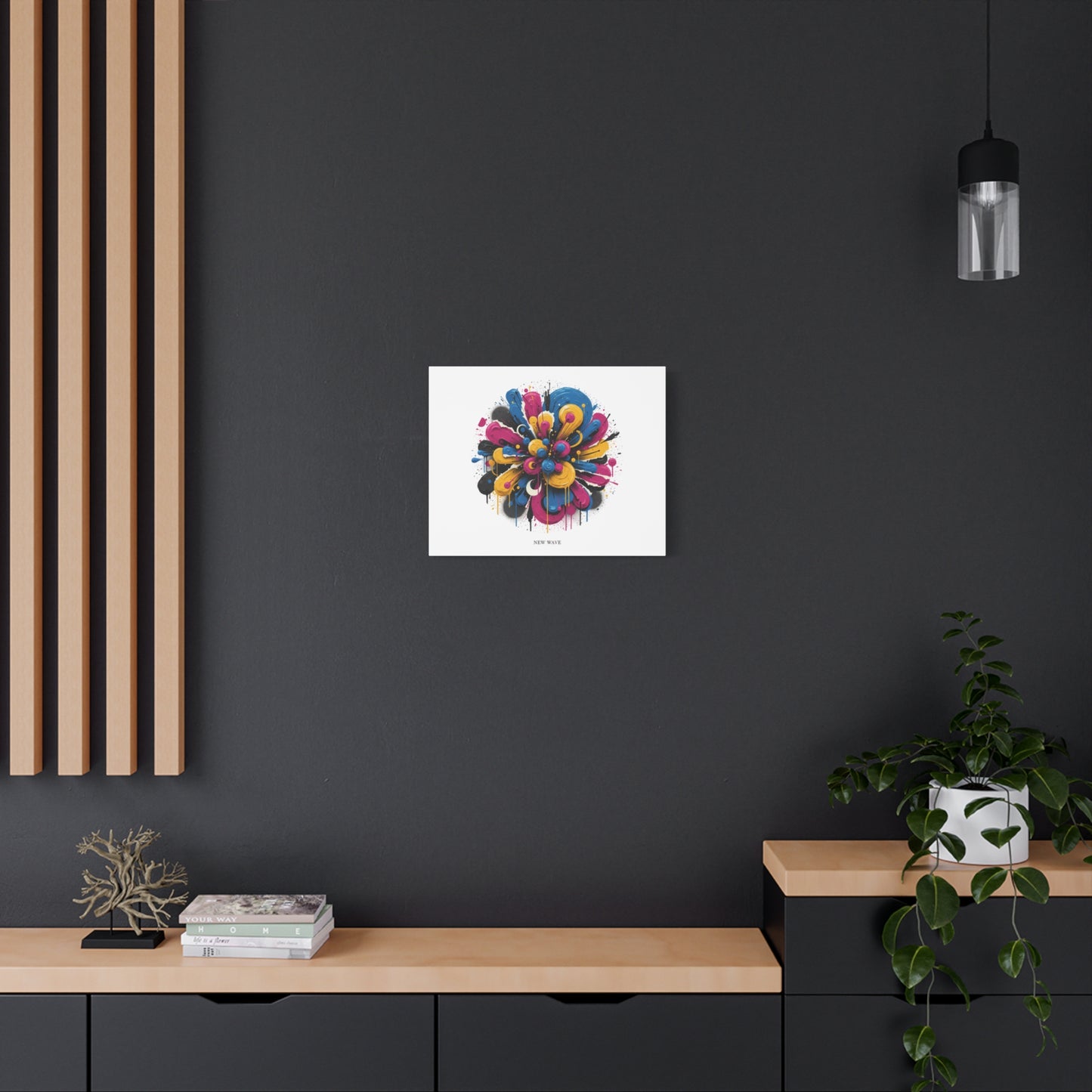 Painterly Abstract Floral Canvas, Matte Stretched Wall Art | Craft Maximalism