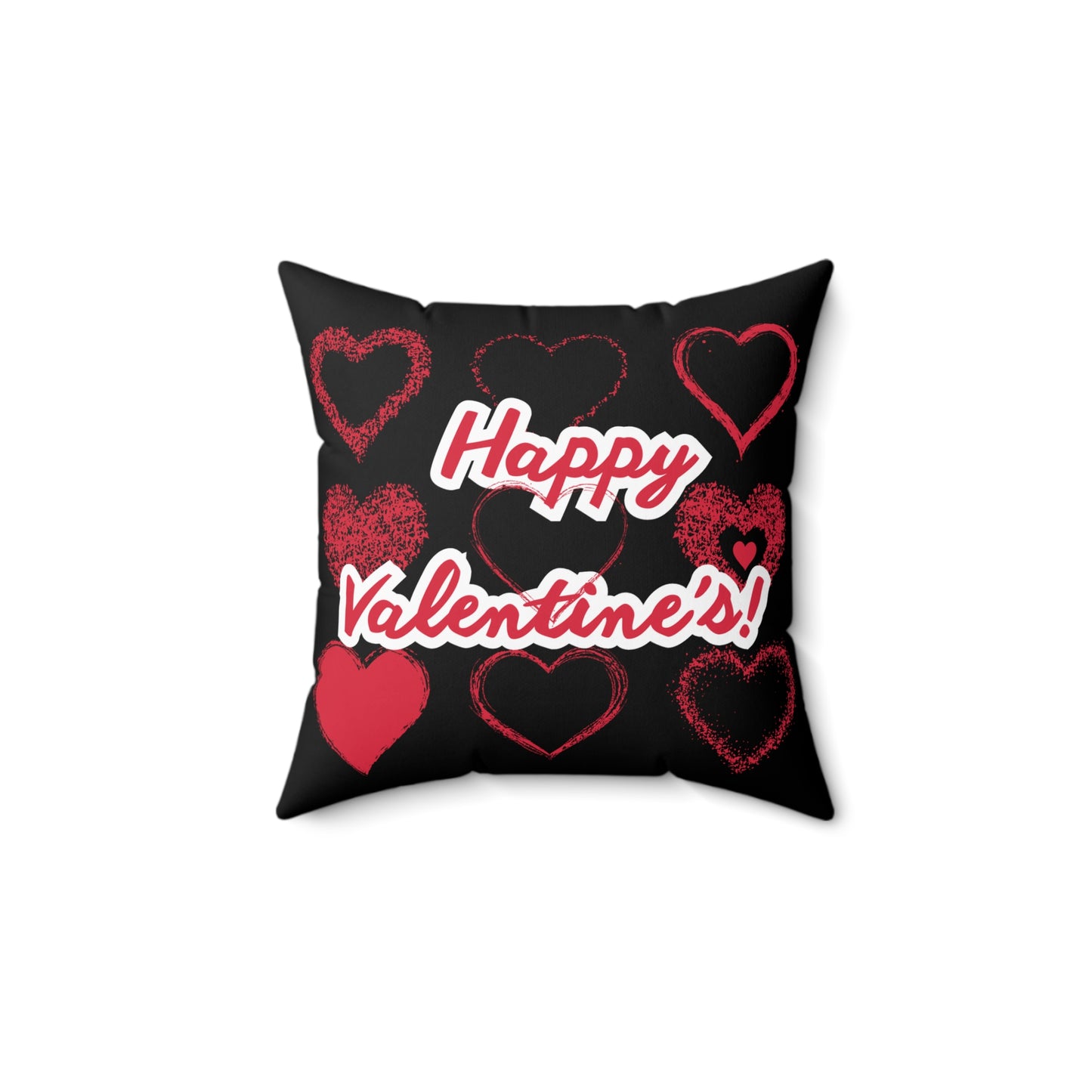 Valentine’s Day Throw Pillow with Hearts