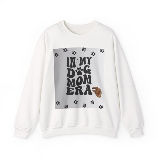 Sweatshirt — "In My Dog Mom Era" Paw Print Graphic Crewneck