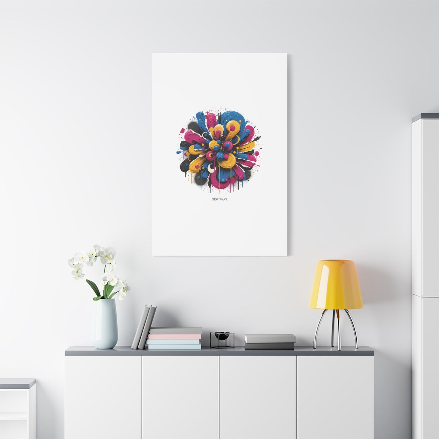 Painterly Abstract Floral Canvas, Matte Stretched Wall Art | Craft Maximalism