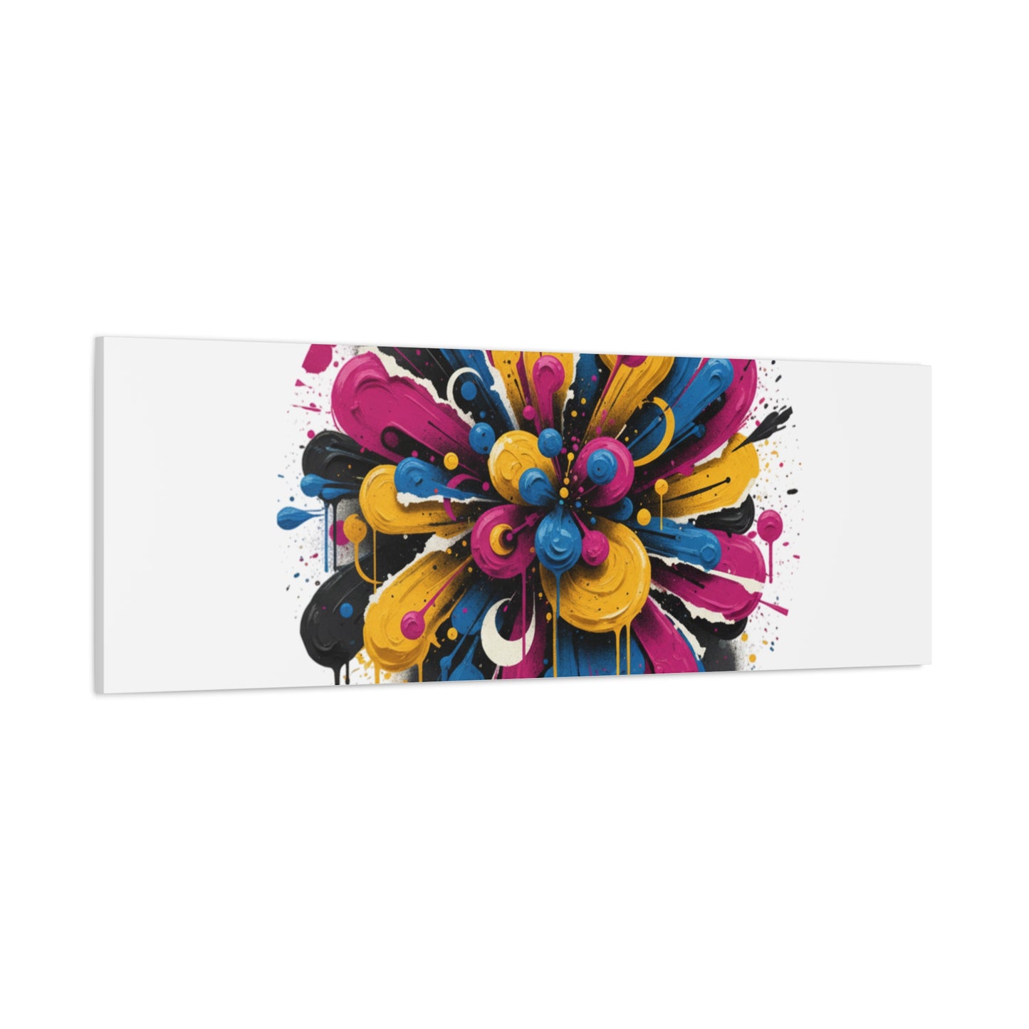 Painterly Abstract Floral Canvas, Matte Stretched Wall Art | Craft Maximalism