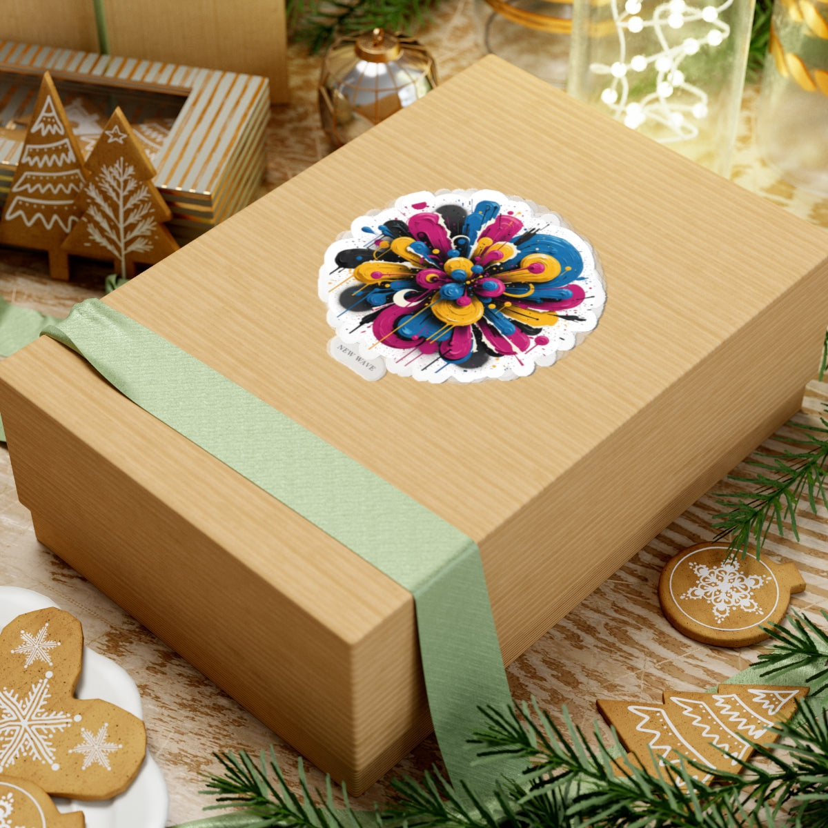 Painterly Abstract Floral Kiss-Cut Stickers | Bold Brushstroke, Artsy Graphics