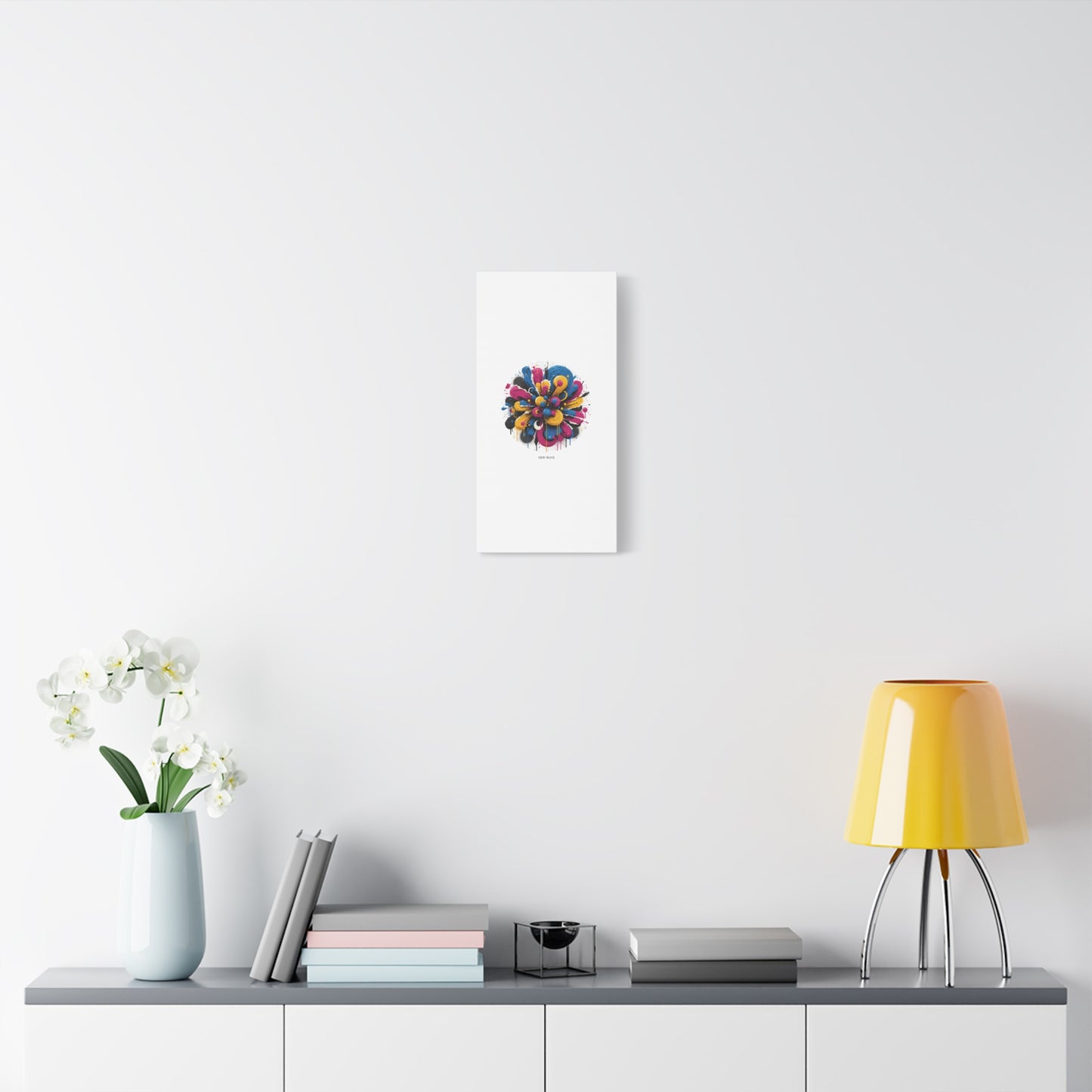 Painterly Abstract Floral Canvas, Matte Stretched Wall Art | Craft Maximalism