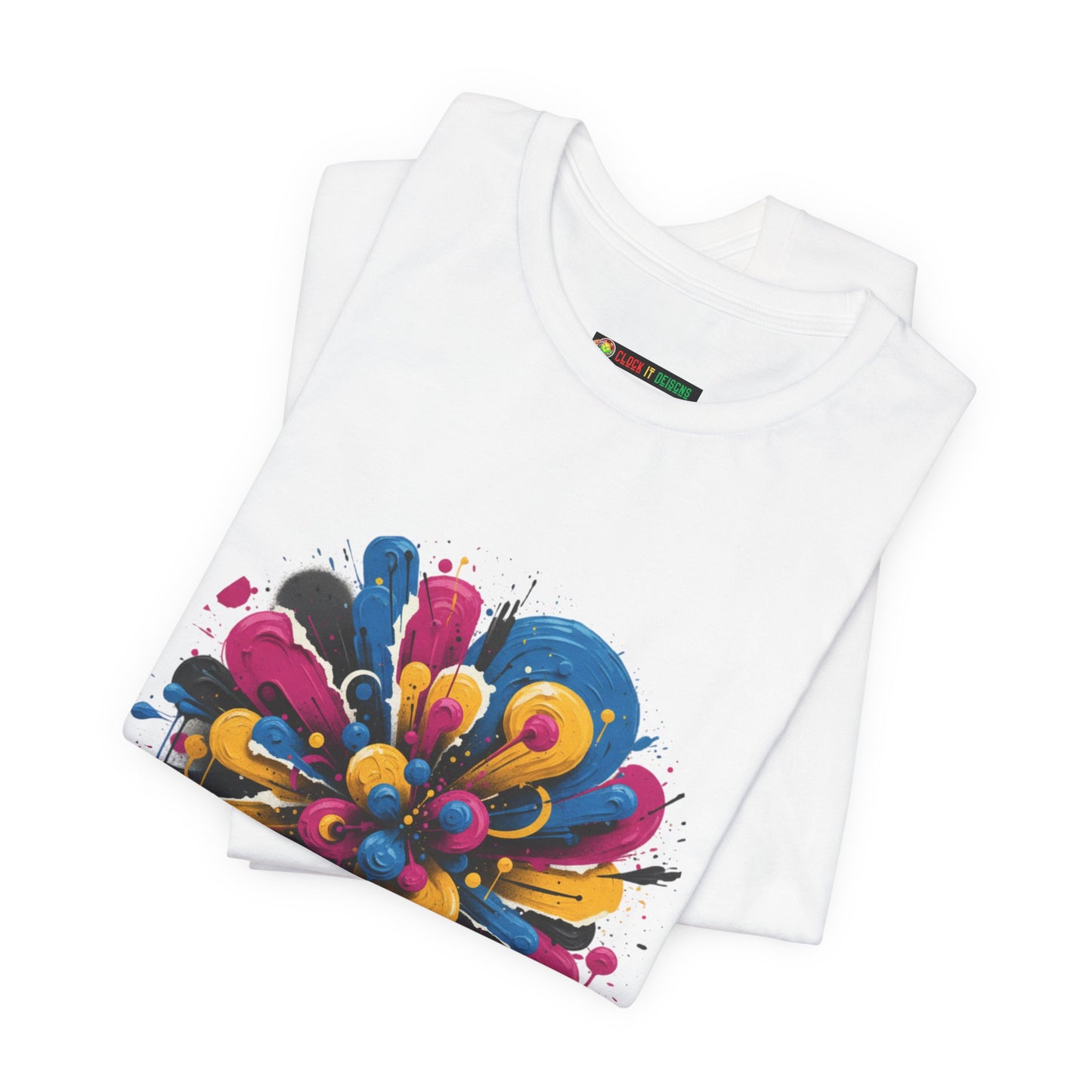 Abstract Floral Brushstroke Tee | painterly print shirt, artsy graphic design