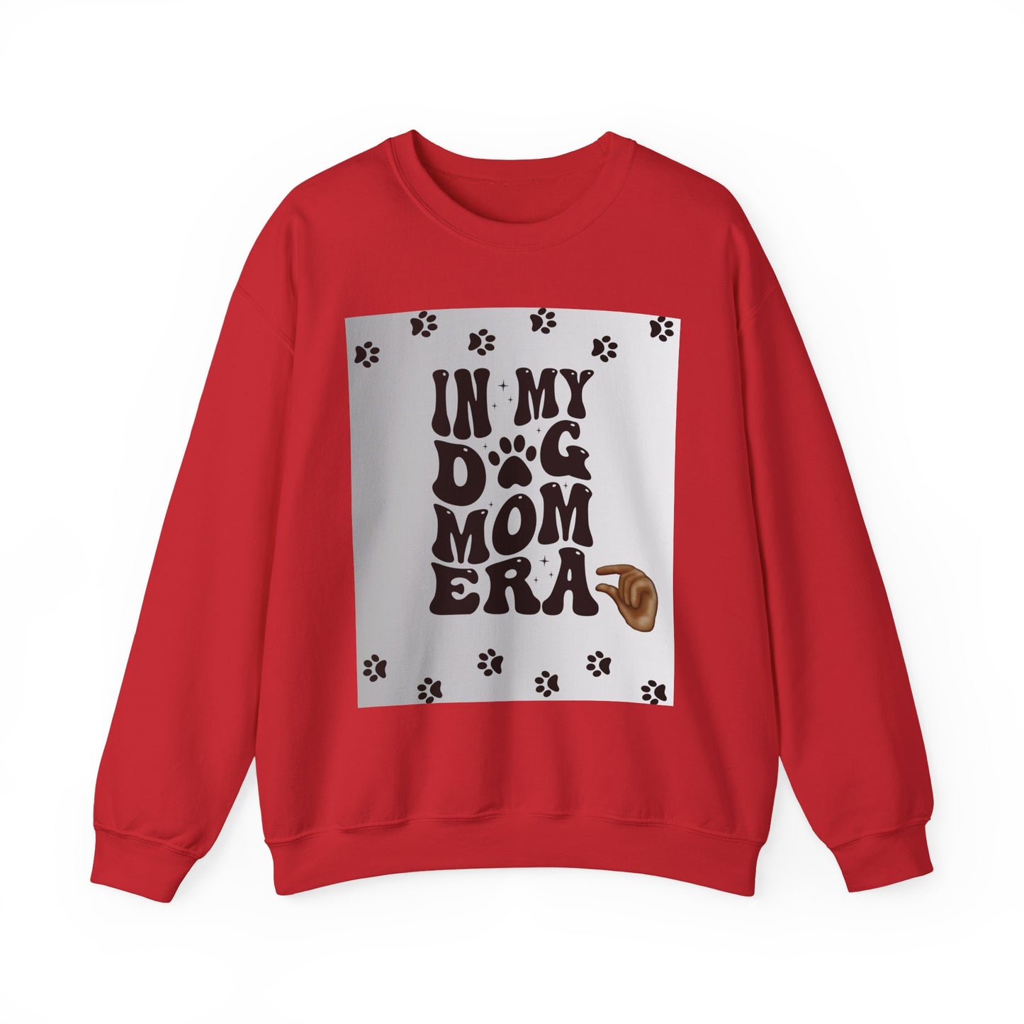 Sweatshirt — "In My Dog Mom Era" Paw Print Graphic Crewneck