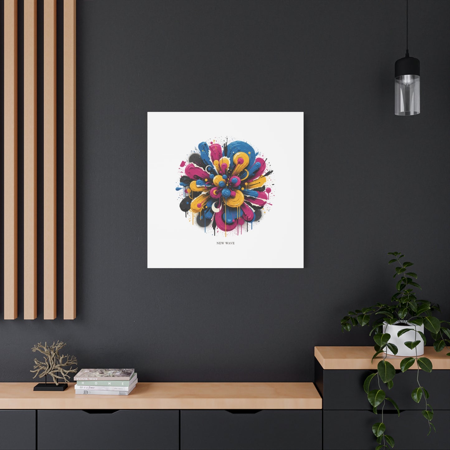 Painterly Abstract Floral Canvas, Matte Stretched Wall Art | Craft Maximalism