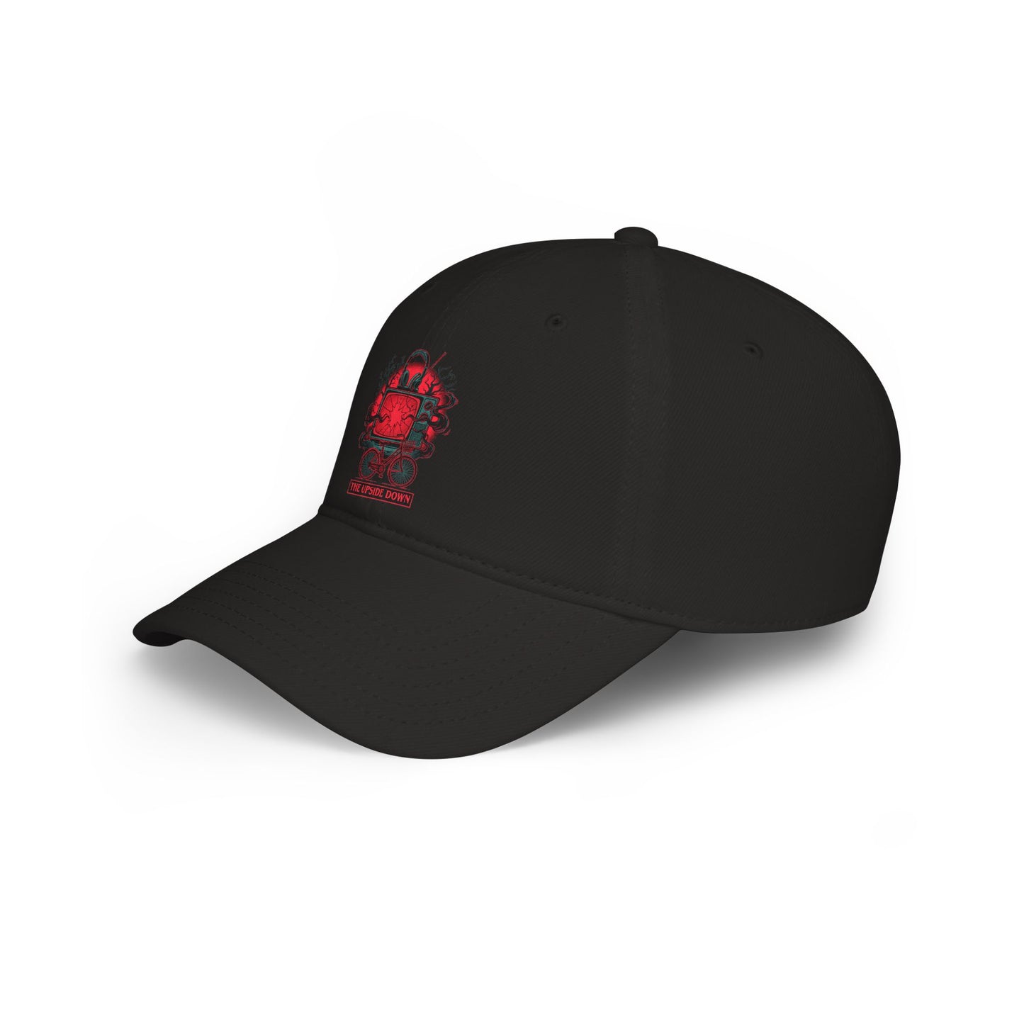 Retro Red TV Skull Cap – 'One More Round' Baseball Hat