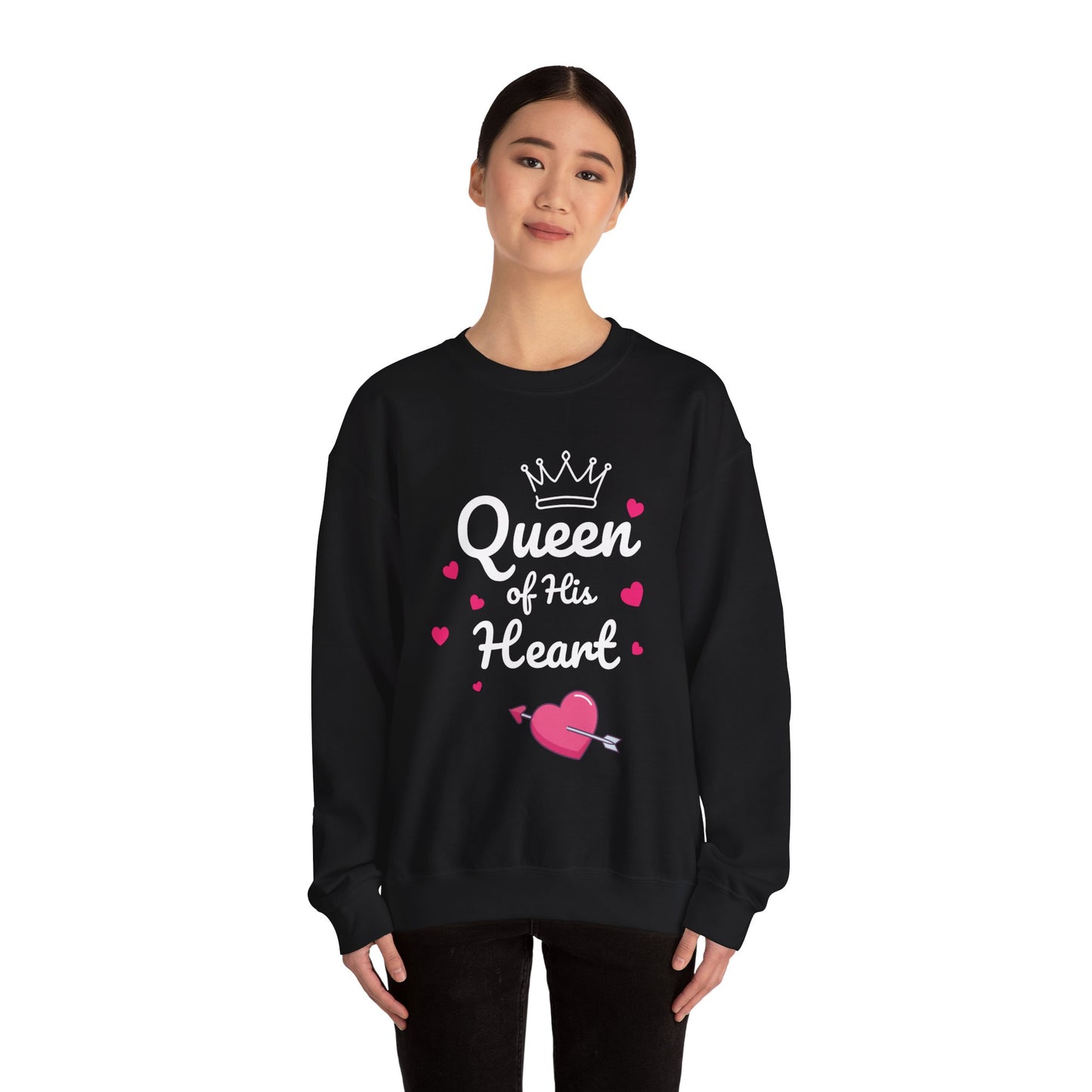 Queen f His Heart Valentines Day- Crewneck Sweatshirt