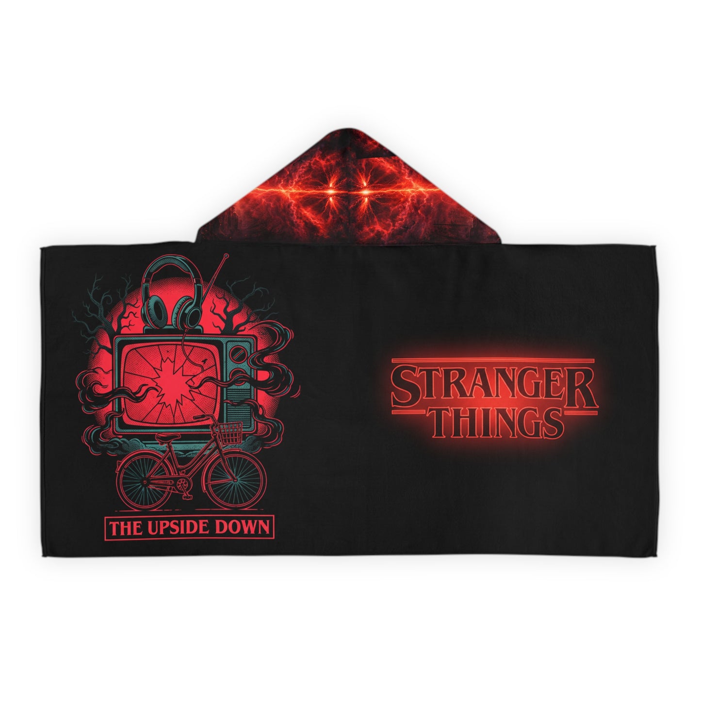 Stranger Things Youth Hooded Towel – Retro Sci‑Fi Kids Beach & Bath Wrap