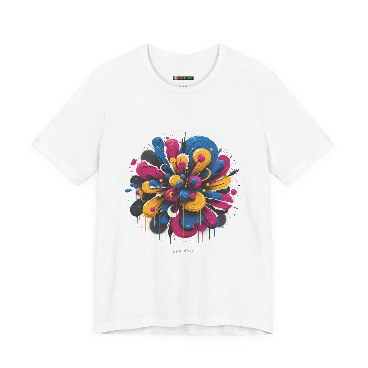 Abstract Floral Brushstroke Tee | painterly print shirt, artsy graphic design