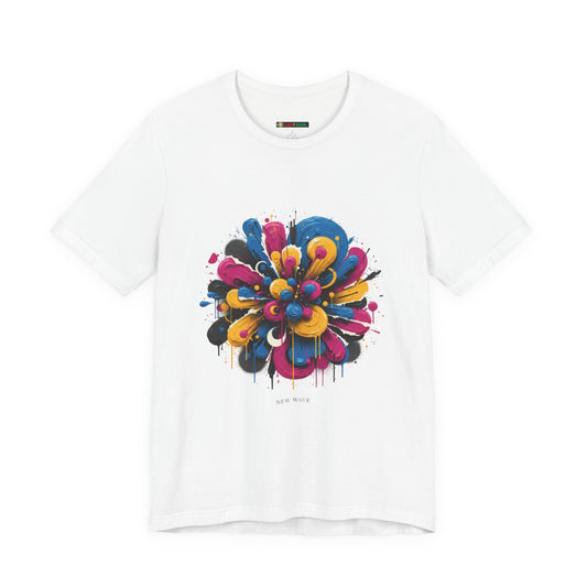 Abstract Floral Brushstroke Tee | painterly print shirt, artsy graphic design