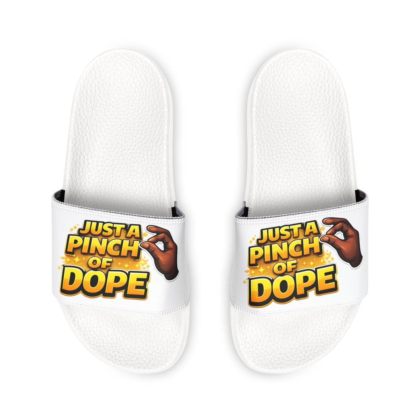 Men's Slide Sandals — "Just a Pinch of Dope" Graphic Pool Slides