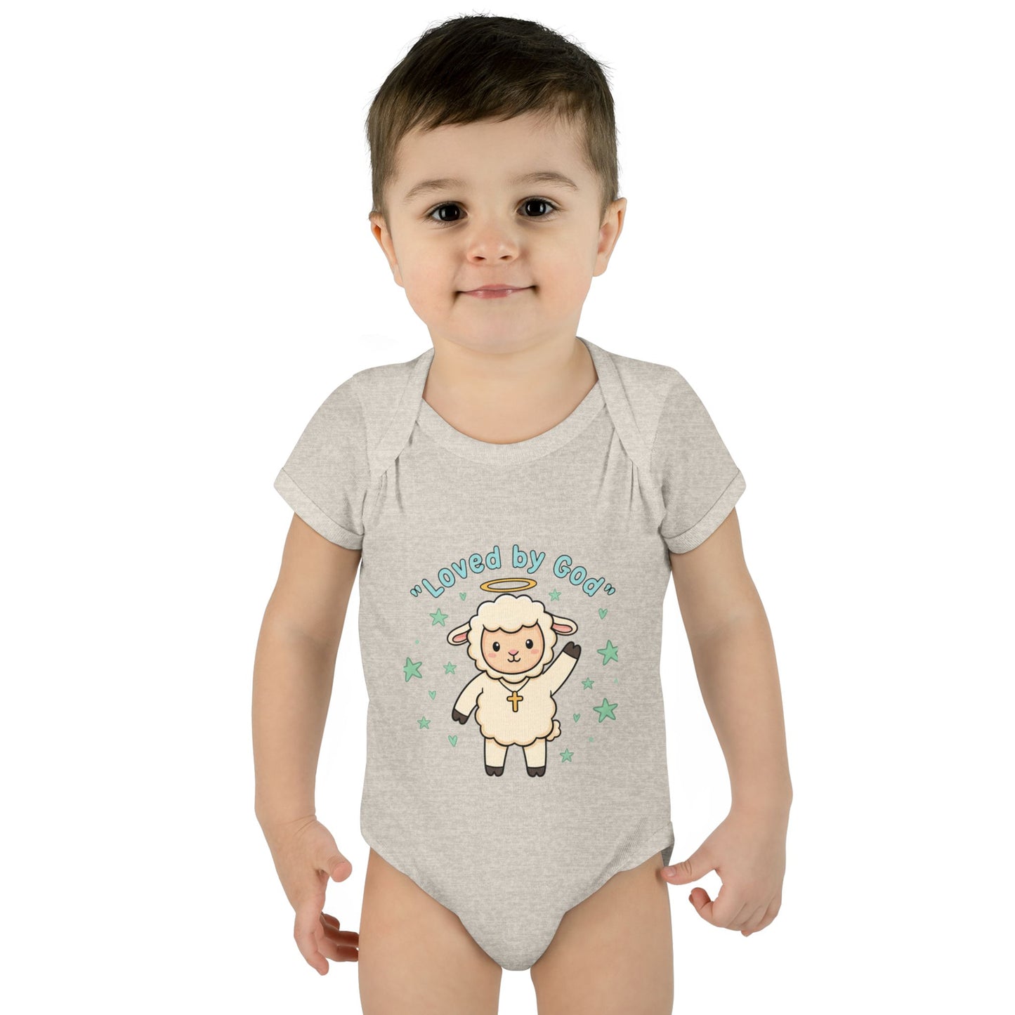 Loved by God Lamb Infant Bodysuit