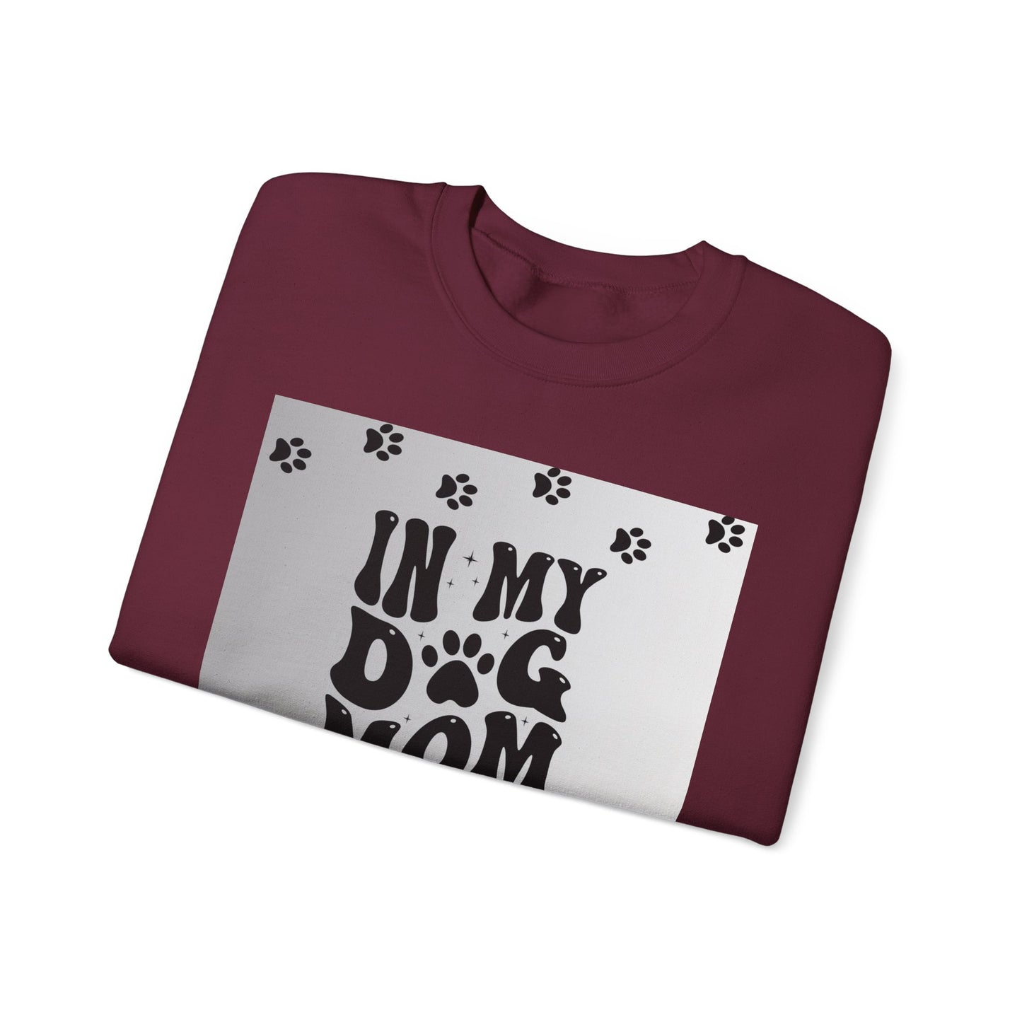 Sweatshirt — "In My Dog Mom Era" Paw Print Graphic Crewneck