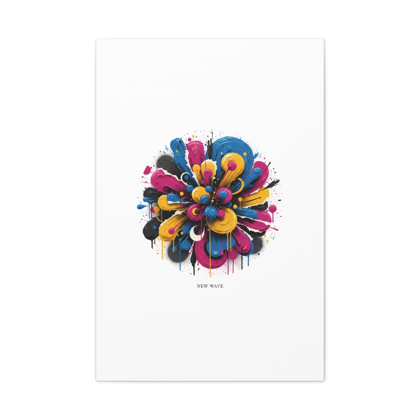 Painterly Abstract Floral Canvas, Matte Stretched Wall Art | Craft Maximalism