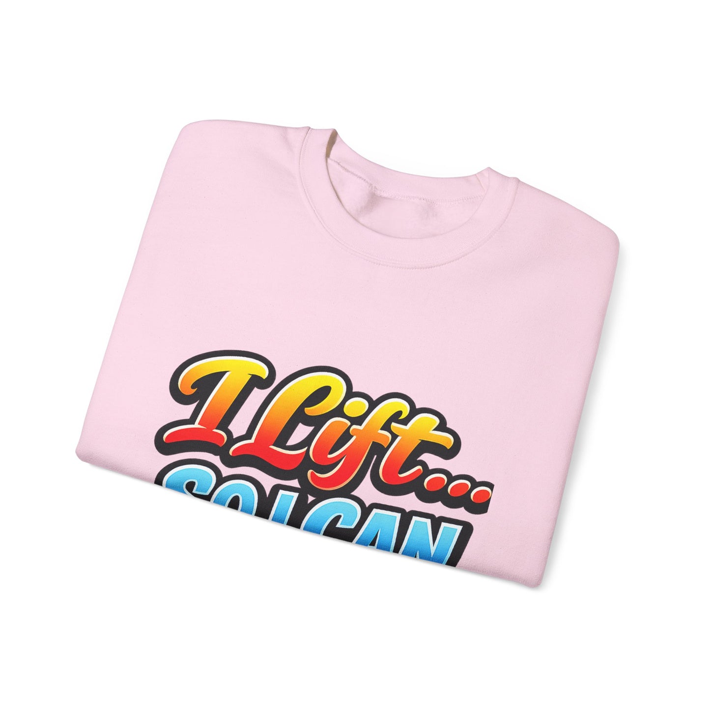 Crewneck Sweatshirt - "I Lift... So I Can Eat" Bold Retro Gym Graphic