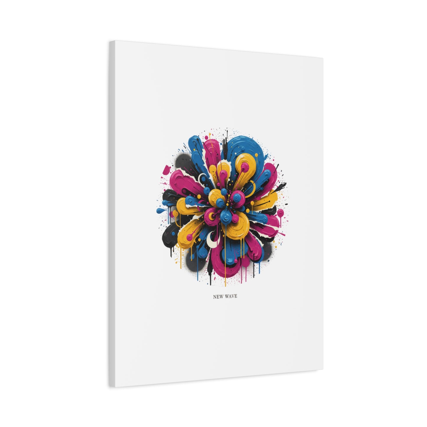 Painterly Abstract Floral Canvas, Matte Stretched Wall Art | Craft Maximalism