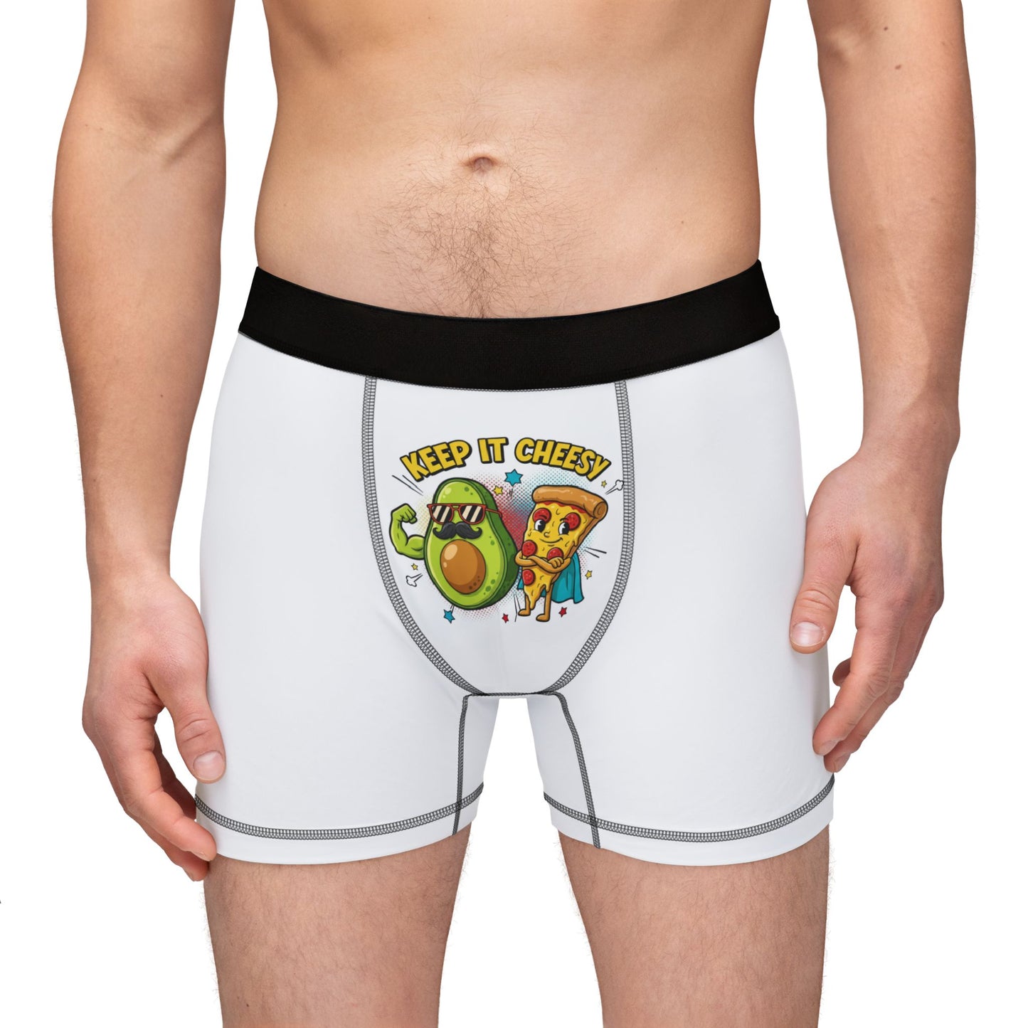 Boxers — Keep It Cheesy Avocado & Pizza Novelty Boxer Shorts
