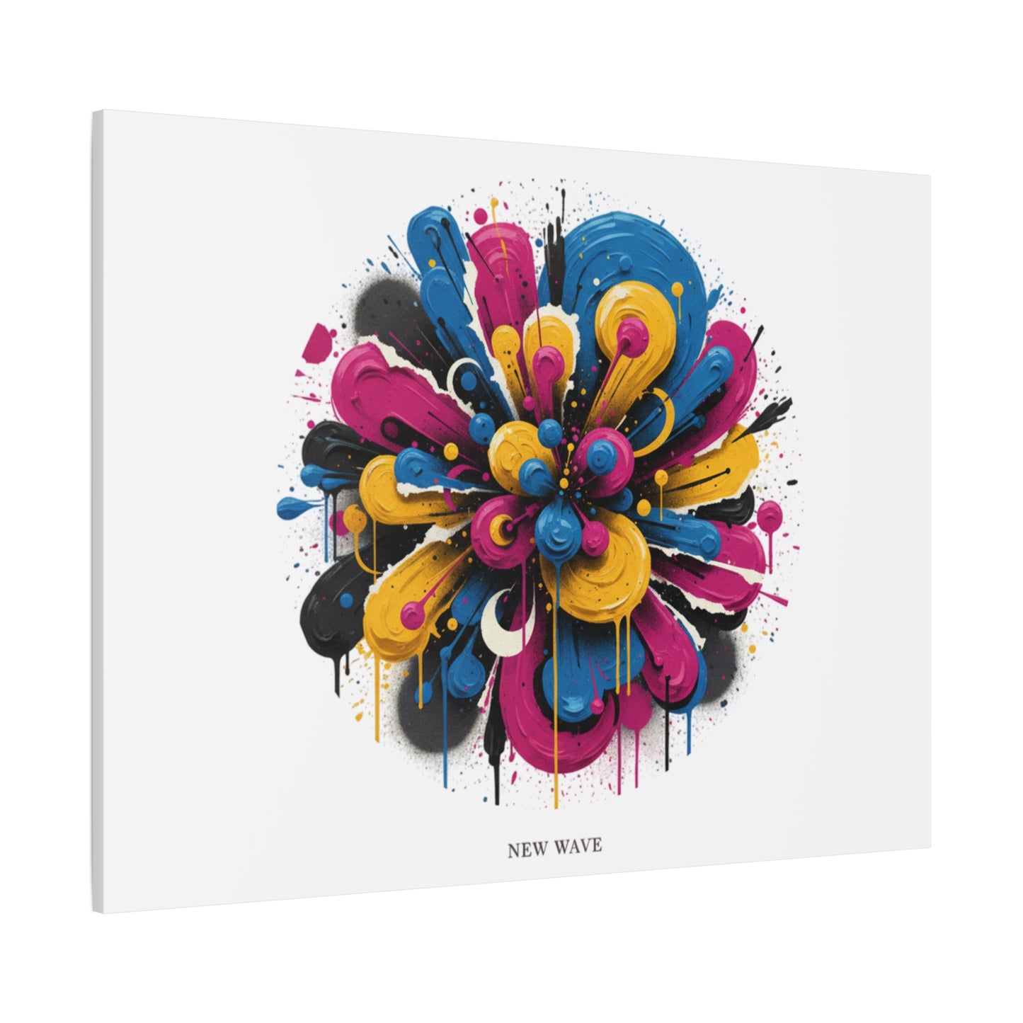 Painterly Abstract Floral Canvas, Matte Stretched Wall Art | Craft Maximalism