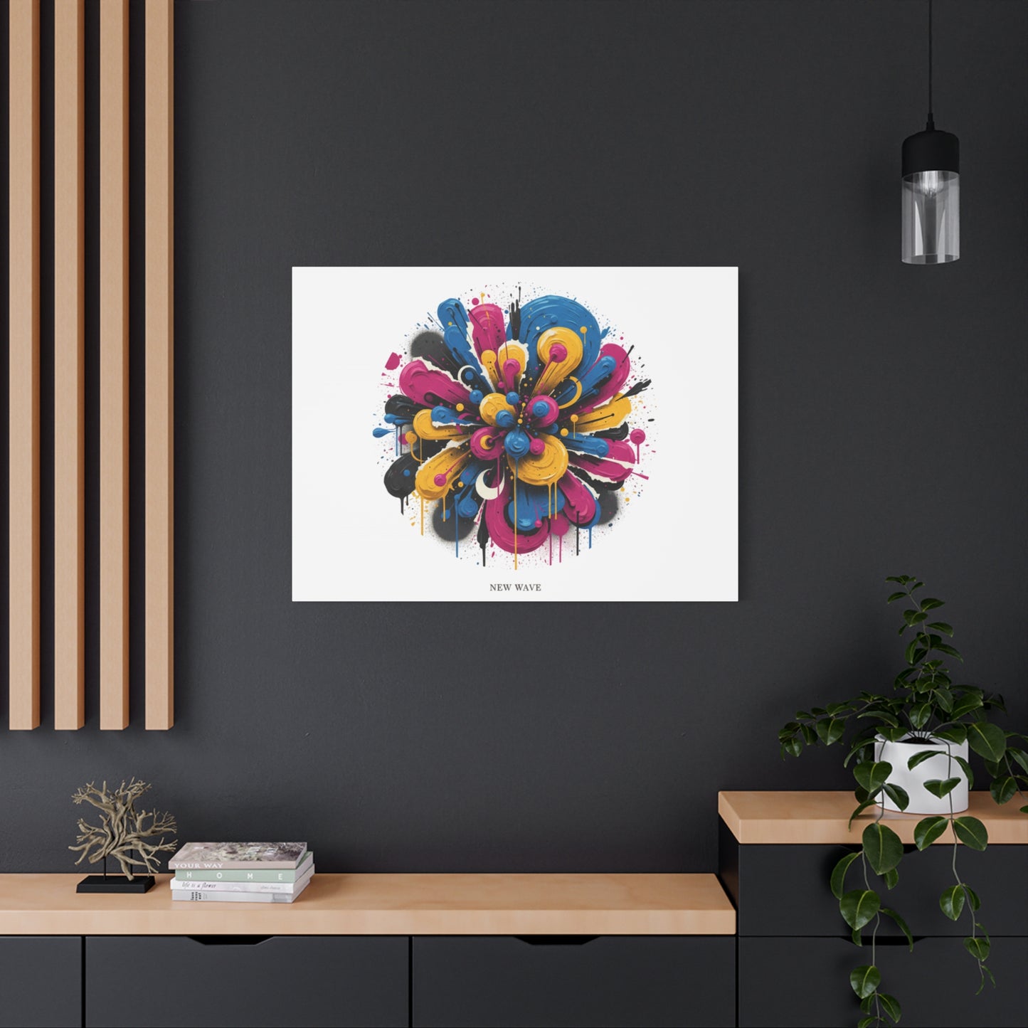 Painterly Abstract Floral Canvas, Matte Stretched Wall Art | Craft Maximalism