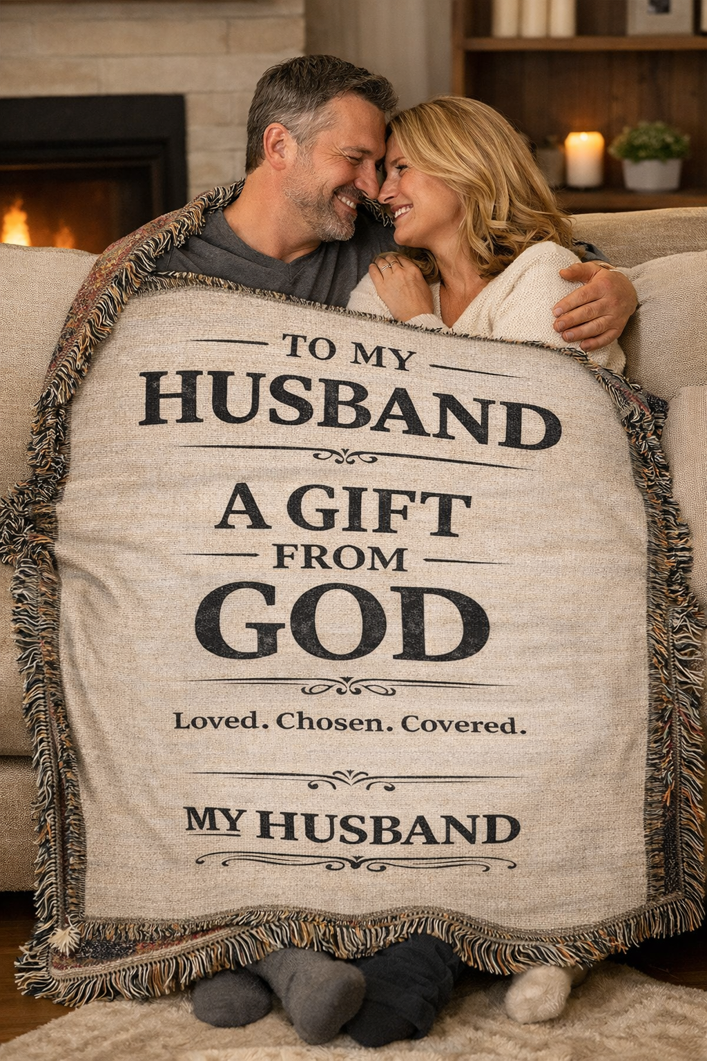 To My Husband Woven Blanket – A Cozy Reminder of My Love