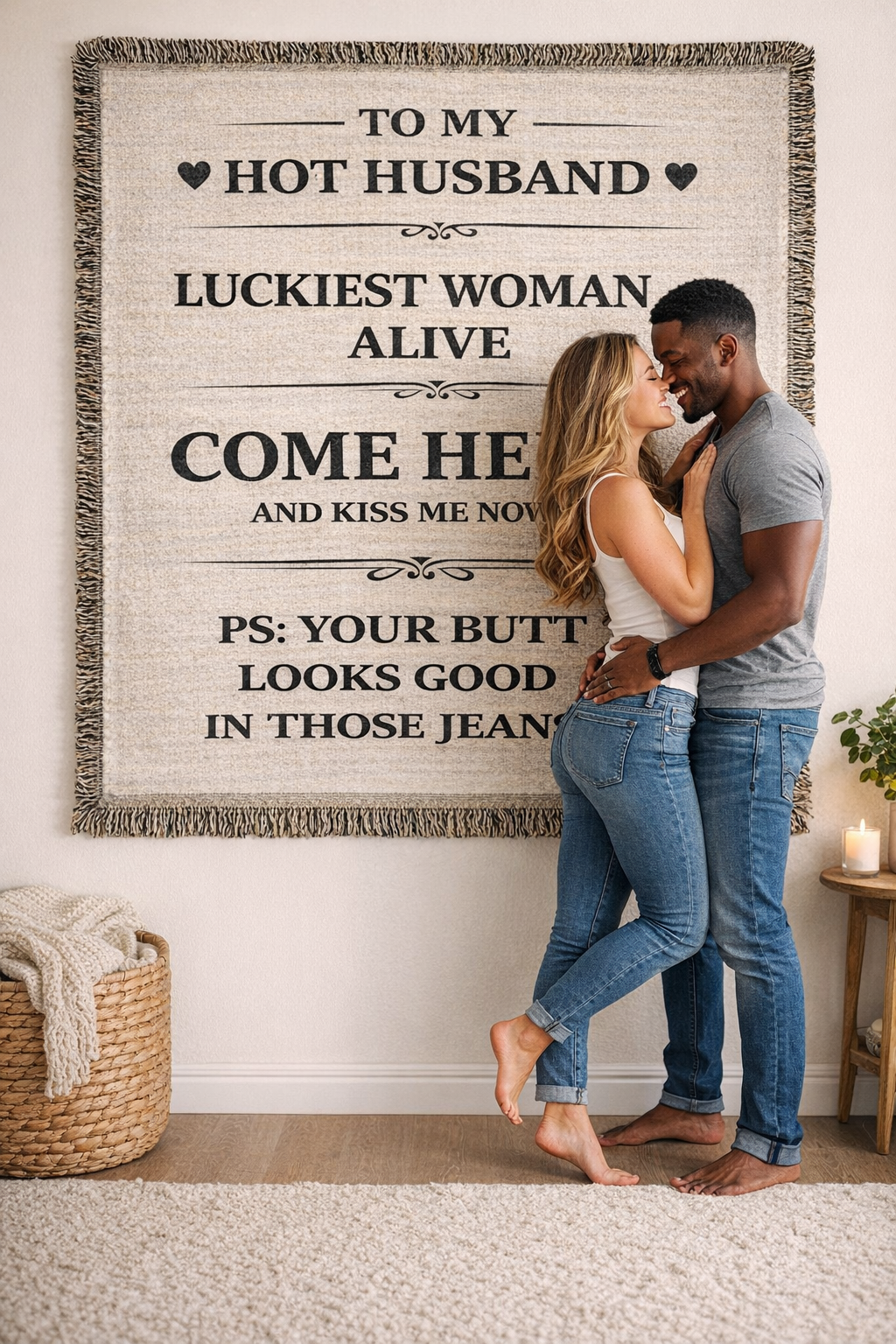 Wrapped in Love & Laughs – Flirty Heirloom Woven Blanket