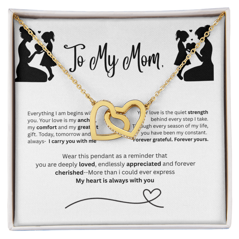 Interlocking Hearts Love Necklace – To My Mom