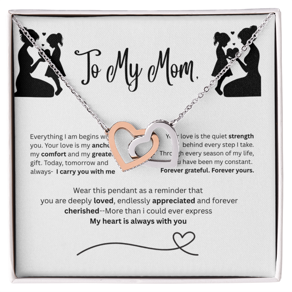 Interlocking Hearts Love Necklace – To My Mom