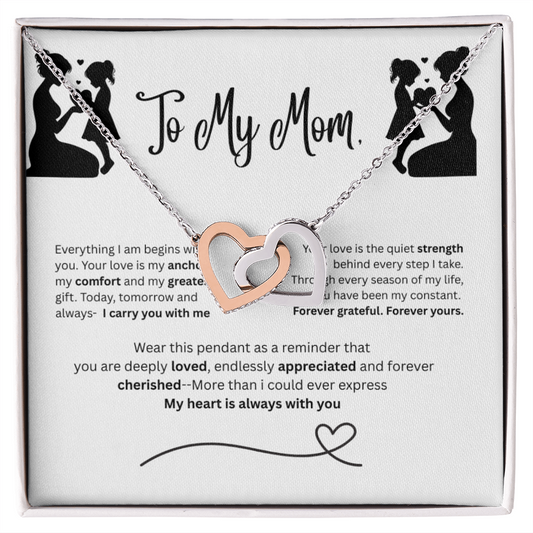 Interlocking Hearts Love Necklace – To My Mom