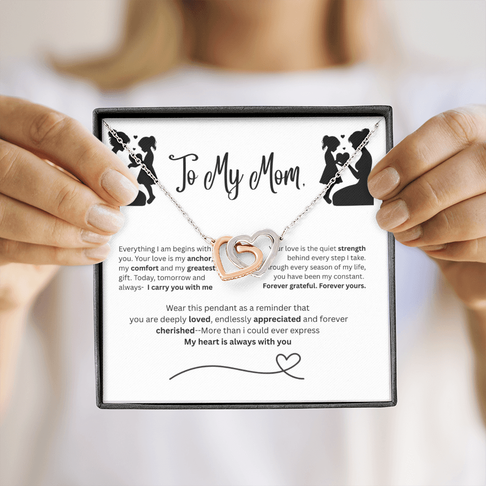 Interlocking Hearts Love Necklace – To My Mom