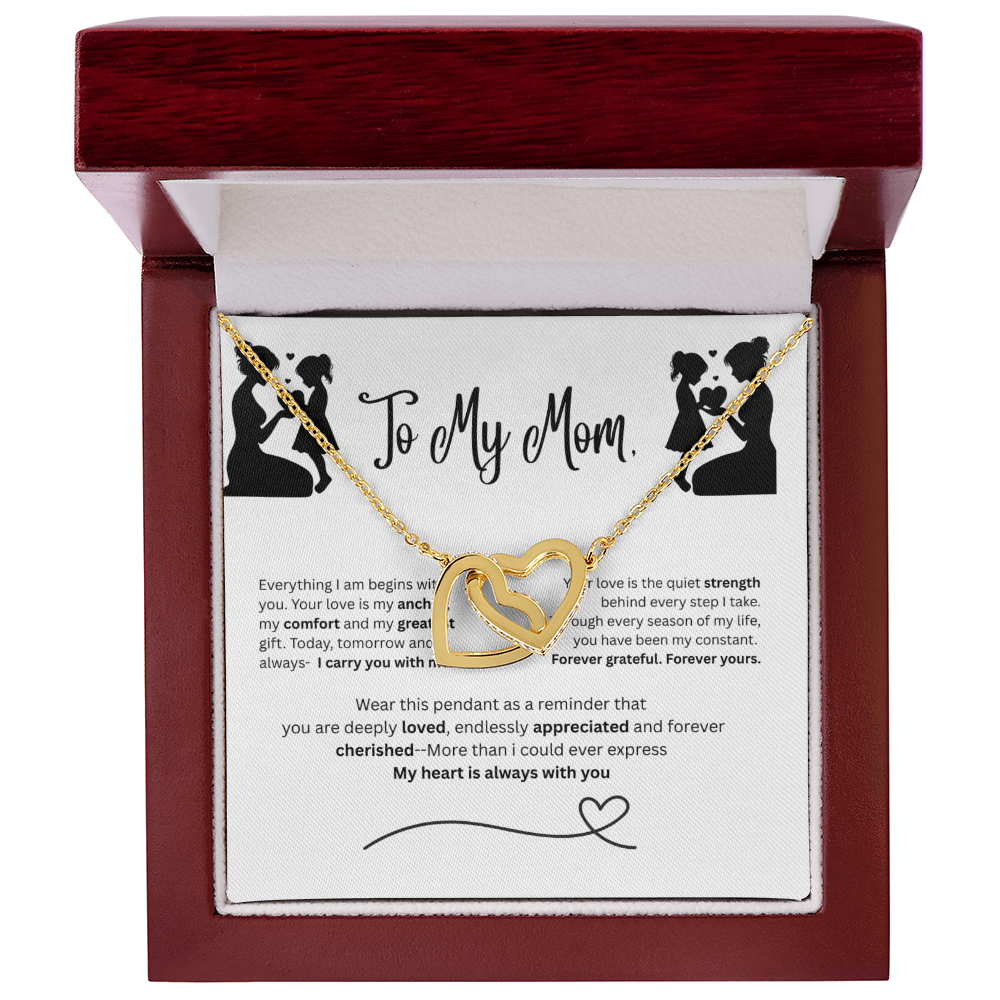 Interlocking Hearts Love Necklace – To My Mom