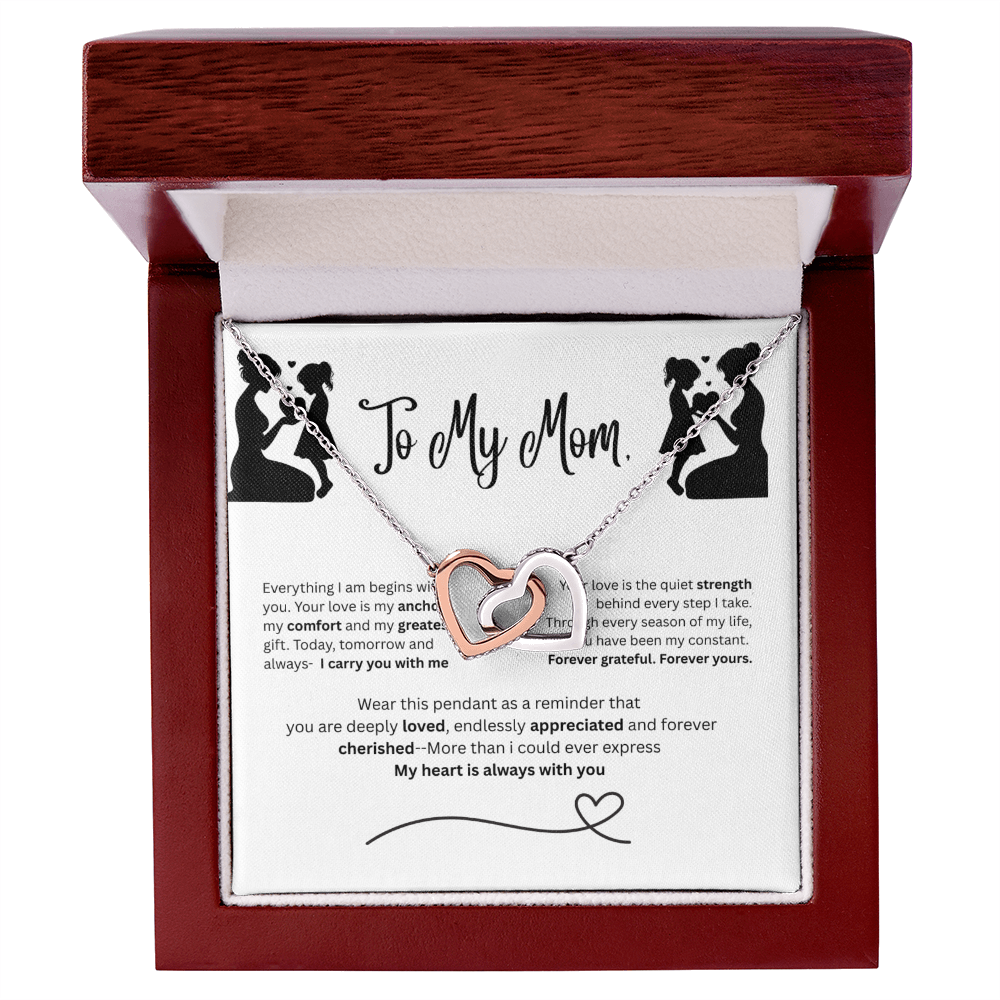 Interlocking Hearts Love Necklace – To My Mom