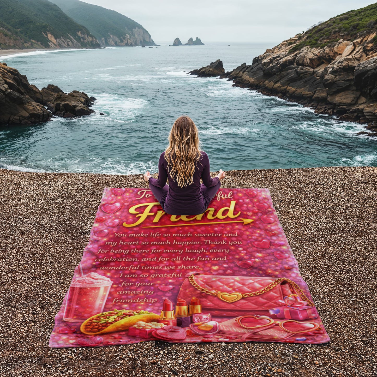 Girly Friend Coral Fleece Blanket – Soft, Cozy & Thoughtful Gift