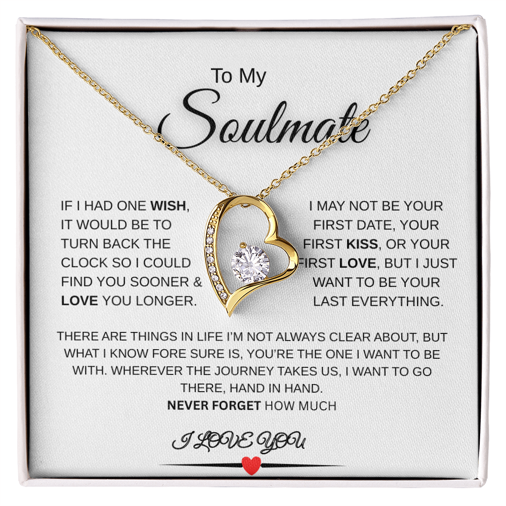 'To my Beautiful Soulmate' Love Necklace